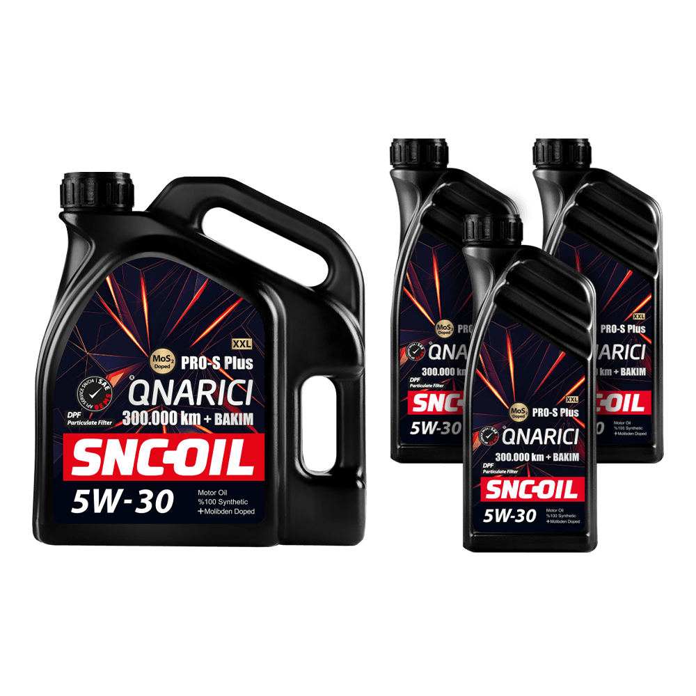 SNC-OIL 300.000 Km + Bakım Pro-S Plus XXL Onarıcı Mos2 5W-30 Motor Yağı 7 Litre