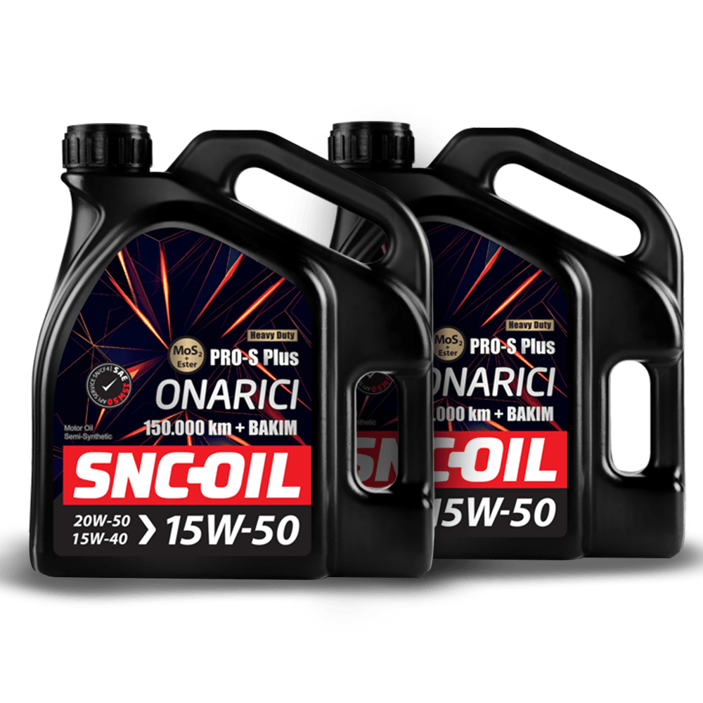 SNC-OIL 150.000 Km + Bakım Pro-S Plus Onarıcı Mos2 15W-50 Motor Yağı (4+4)