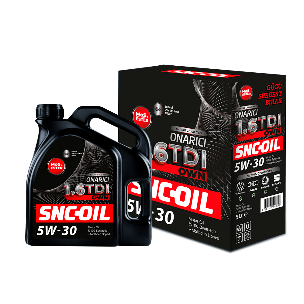 SNC OIL 1.6 TDI OWN ONARICI MOTOR YAĞI  (5 LİTRE)