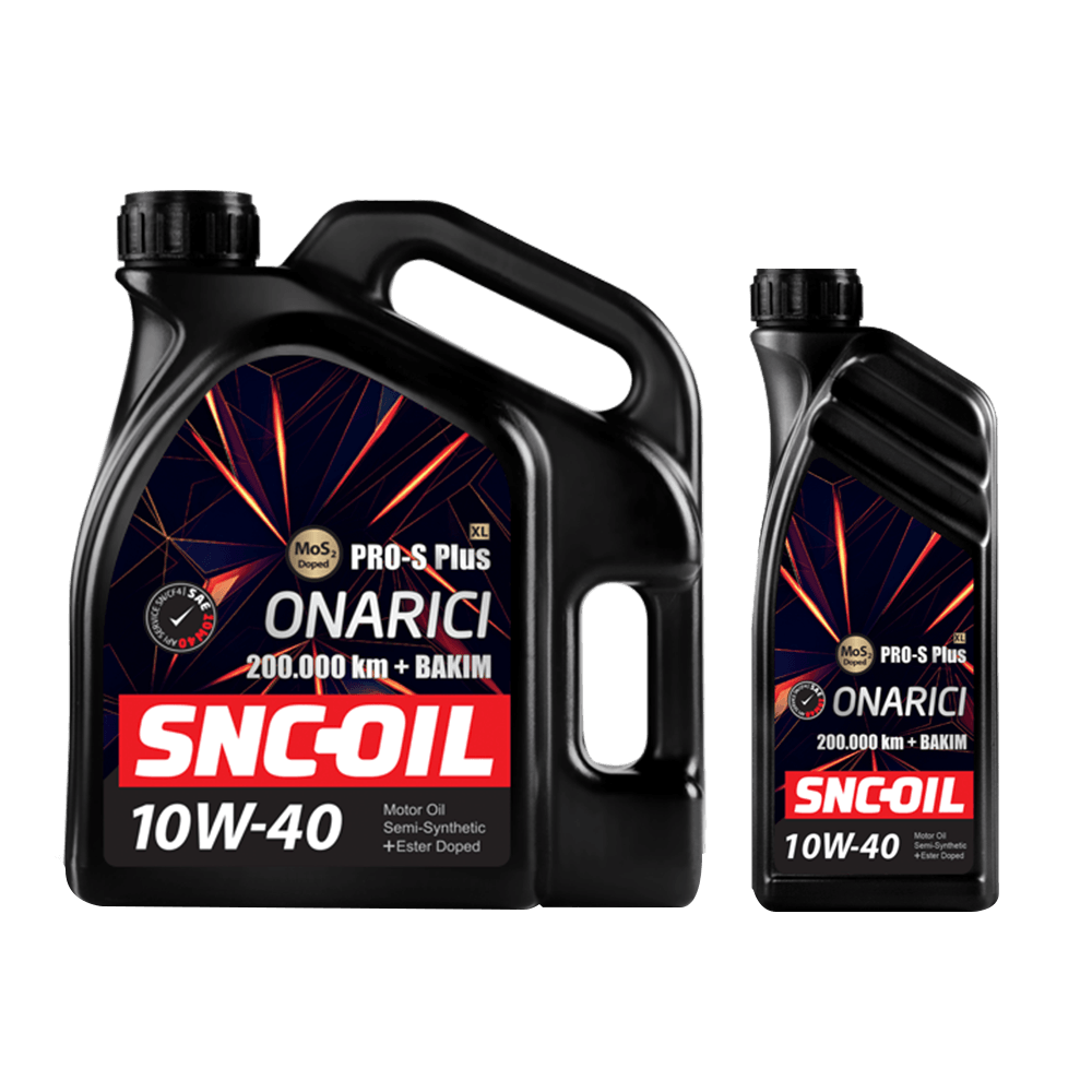 SNC-OIL 200.000 Km + Bakım Pro-S Plus XL Onarıcı Mos2 10W-40 Motor Yağı(4+1LT)