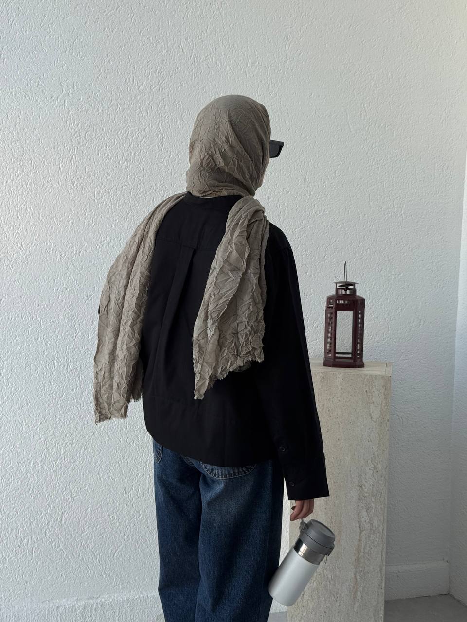 Hakim Yaka Pamuk Gömlek  N.M - Siyah