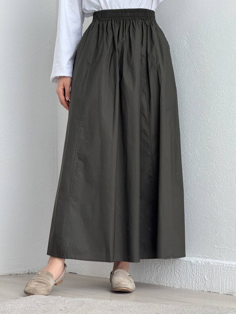 Poplin Etek 5017 - Asker Yeşili