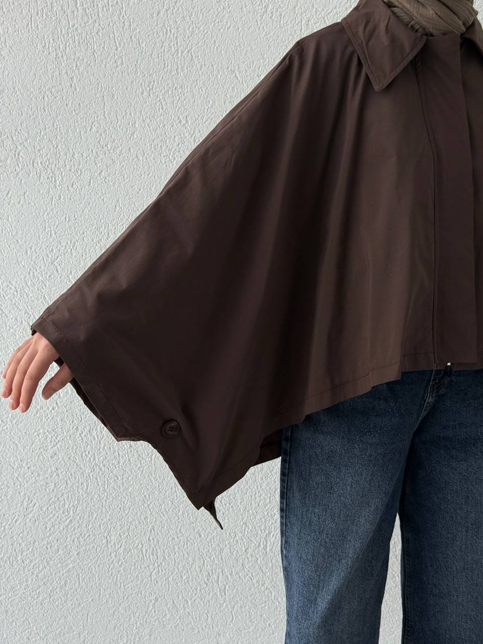 Pelerinli Panço Trençkot 7603 - Kahve