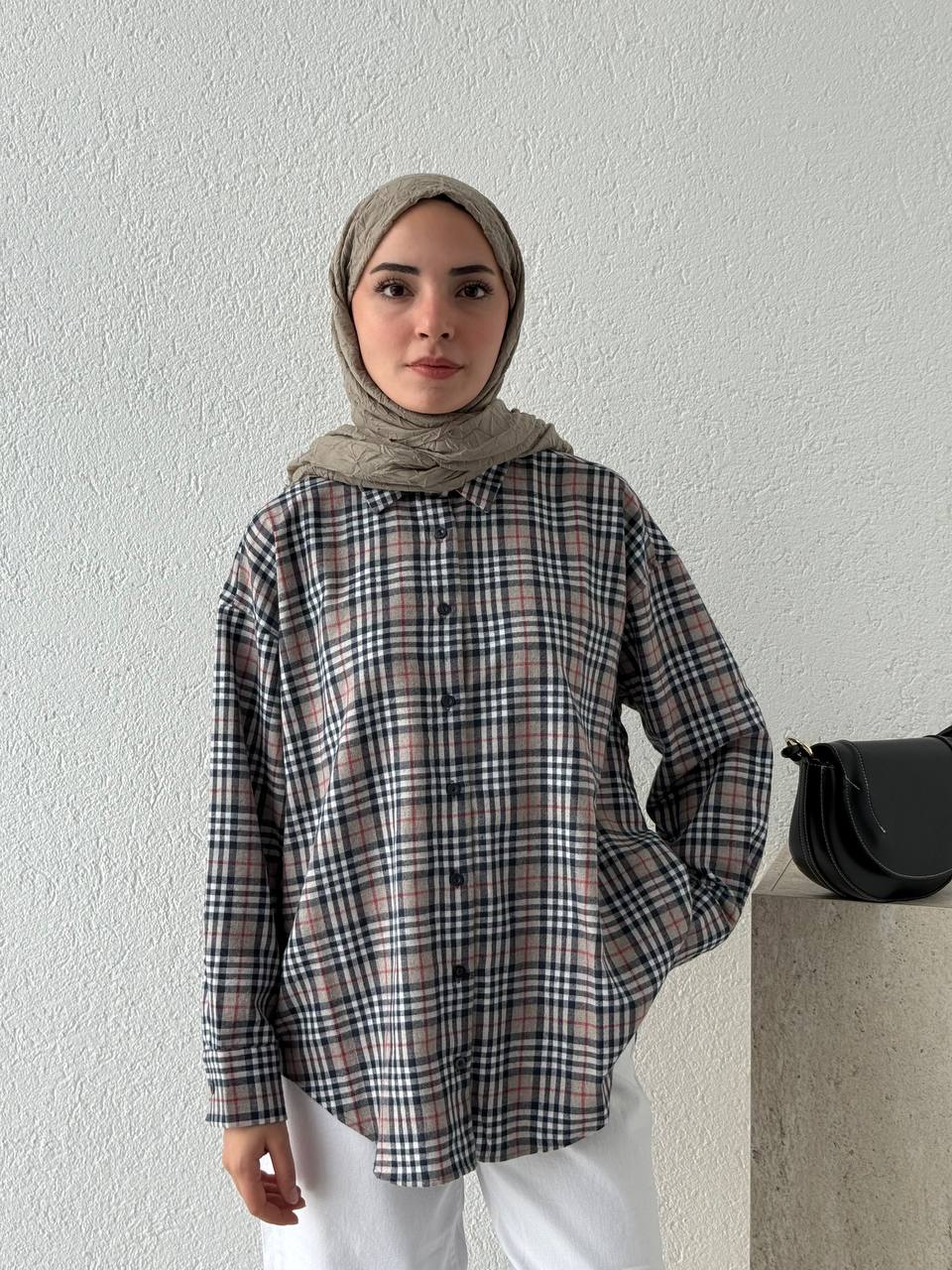 Çizgili Ekose Gömlek 6648