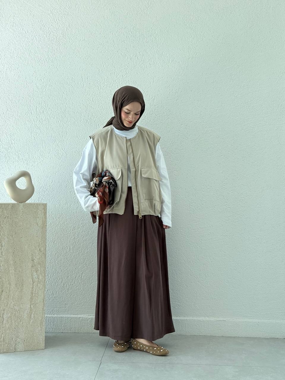 Tencel Etek Görünümlü Pantolon 51204