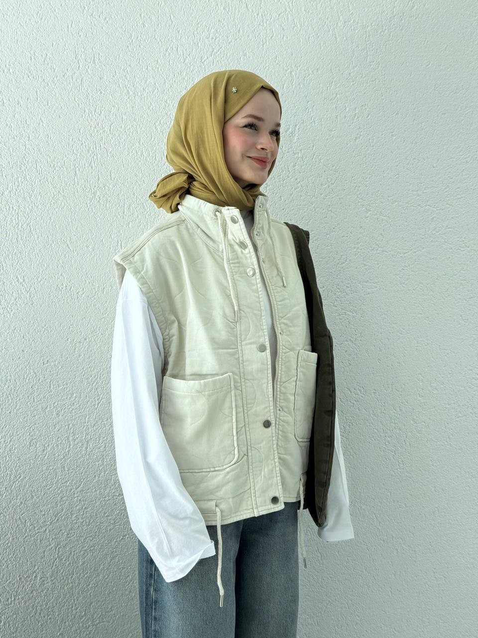 Kapitone Dolgulu Yelek 9506 