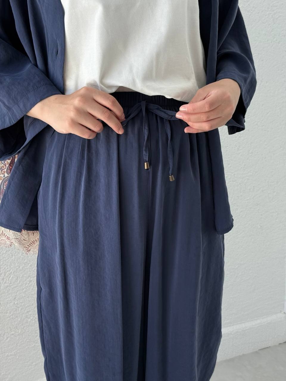Modal Baggy Şalvar Pantolon 51106 - Lacivert