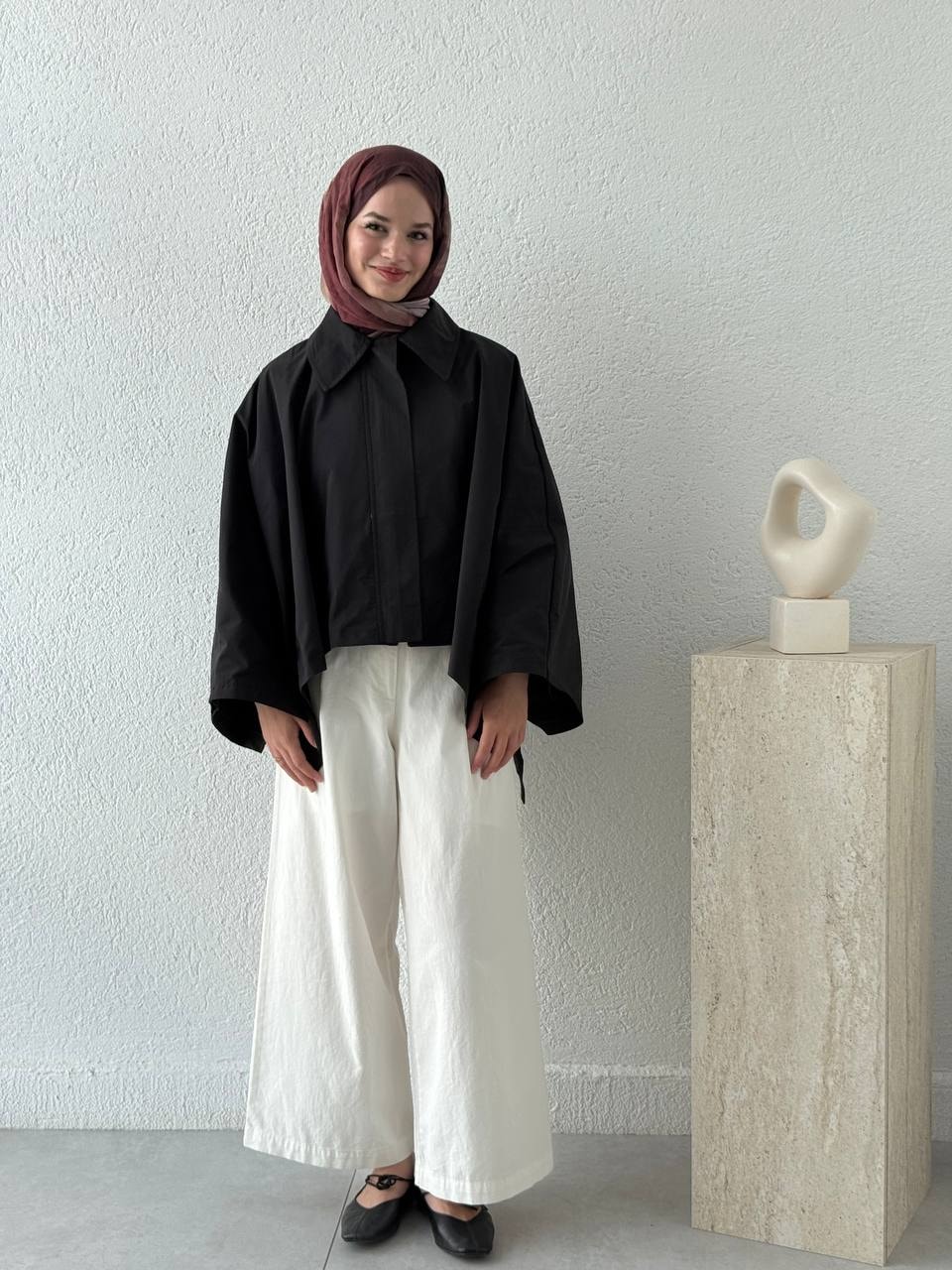 Gabardin Balon Etek 300 - Beyaz