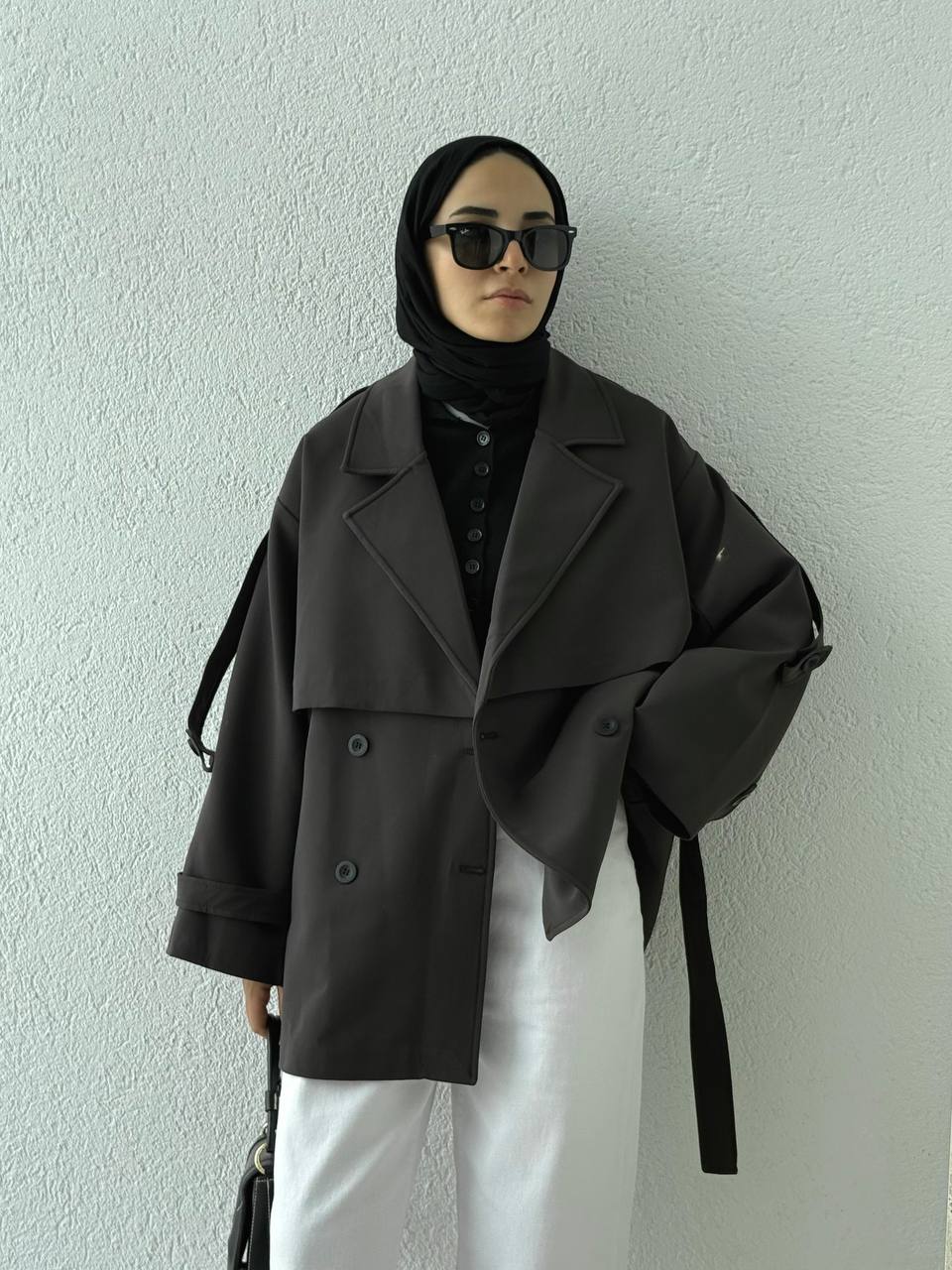 Kuşaklı İçi Astarlı Trençkot 9580 - Acı Kahve