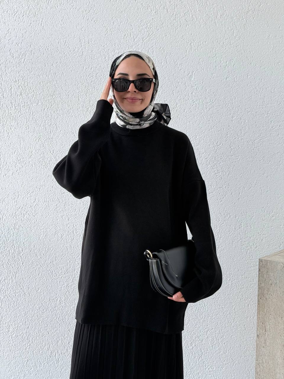 Piliseli Triko Etek Takım T37 - Siyah