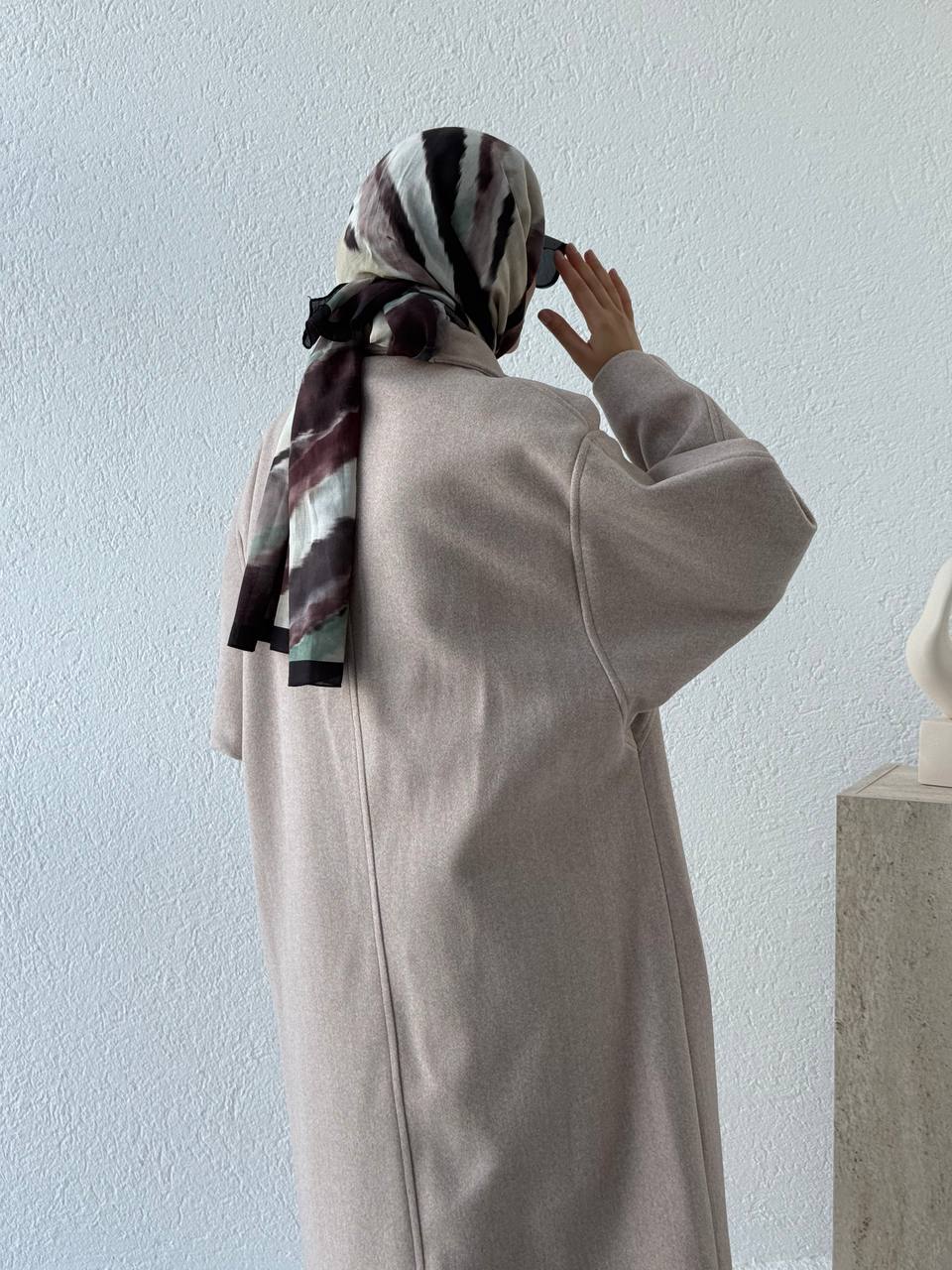 Çıtçıt Detaylı Oversize Kaban 1049 - Vizon