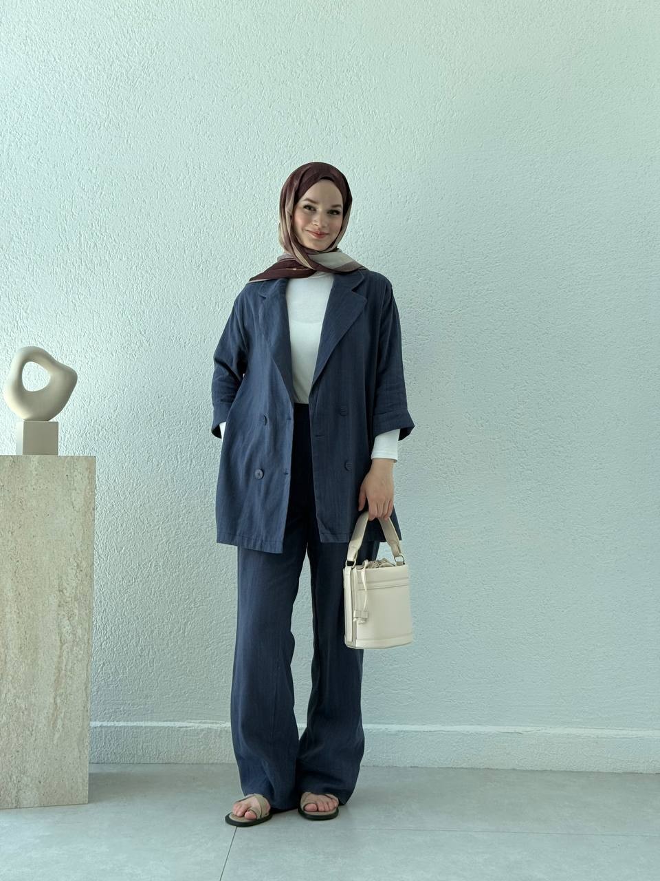 ZR Model Yan Yırtmaçlı Ceket Takım