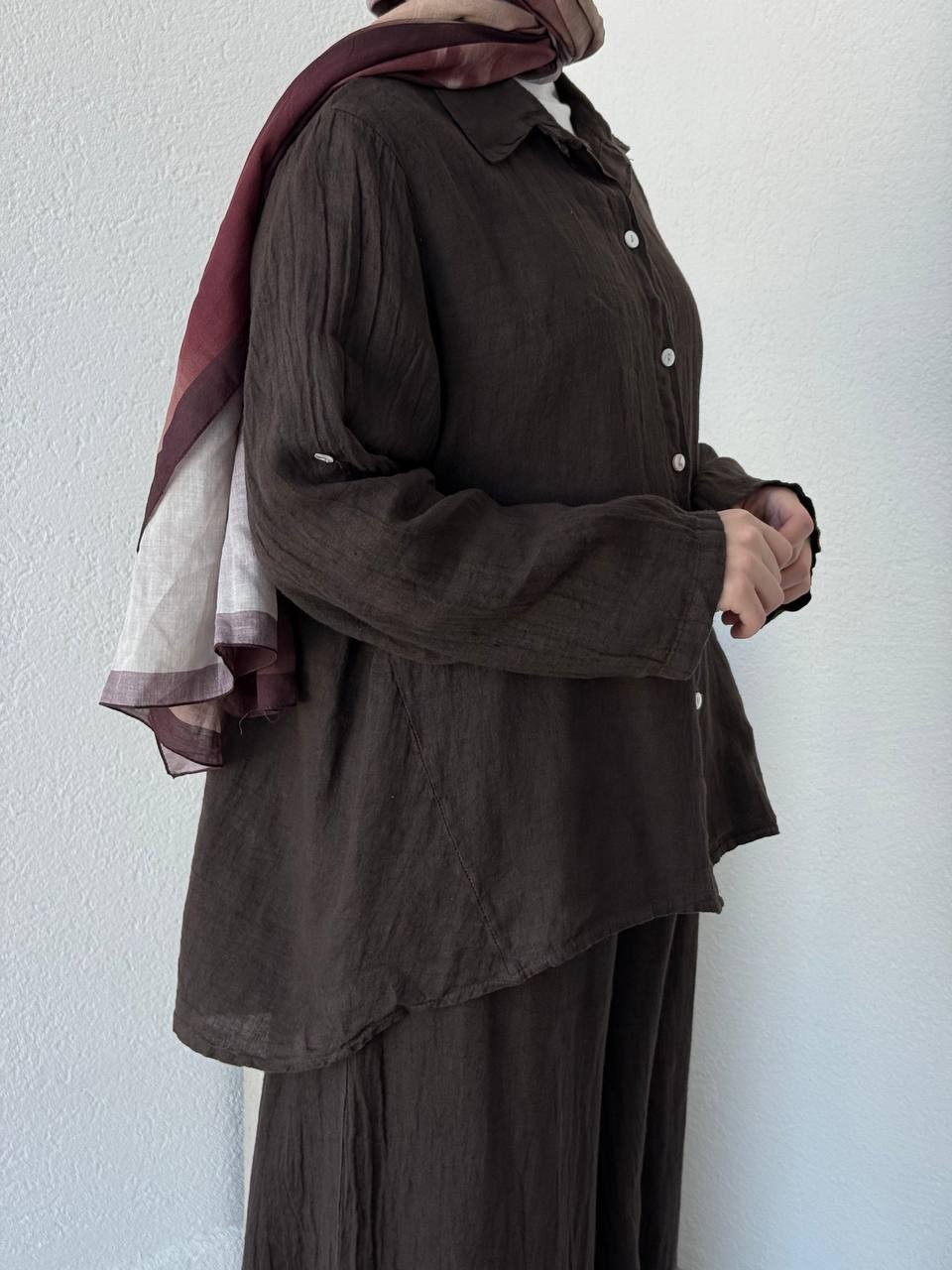 Keten Oversize Takım FLR