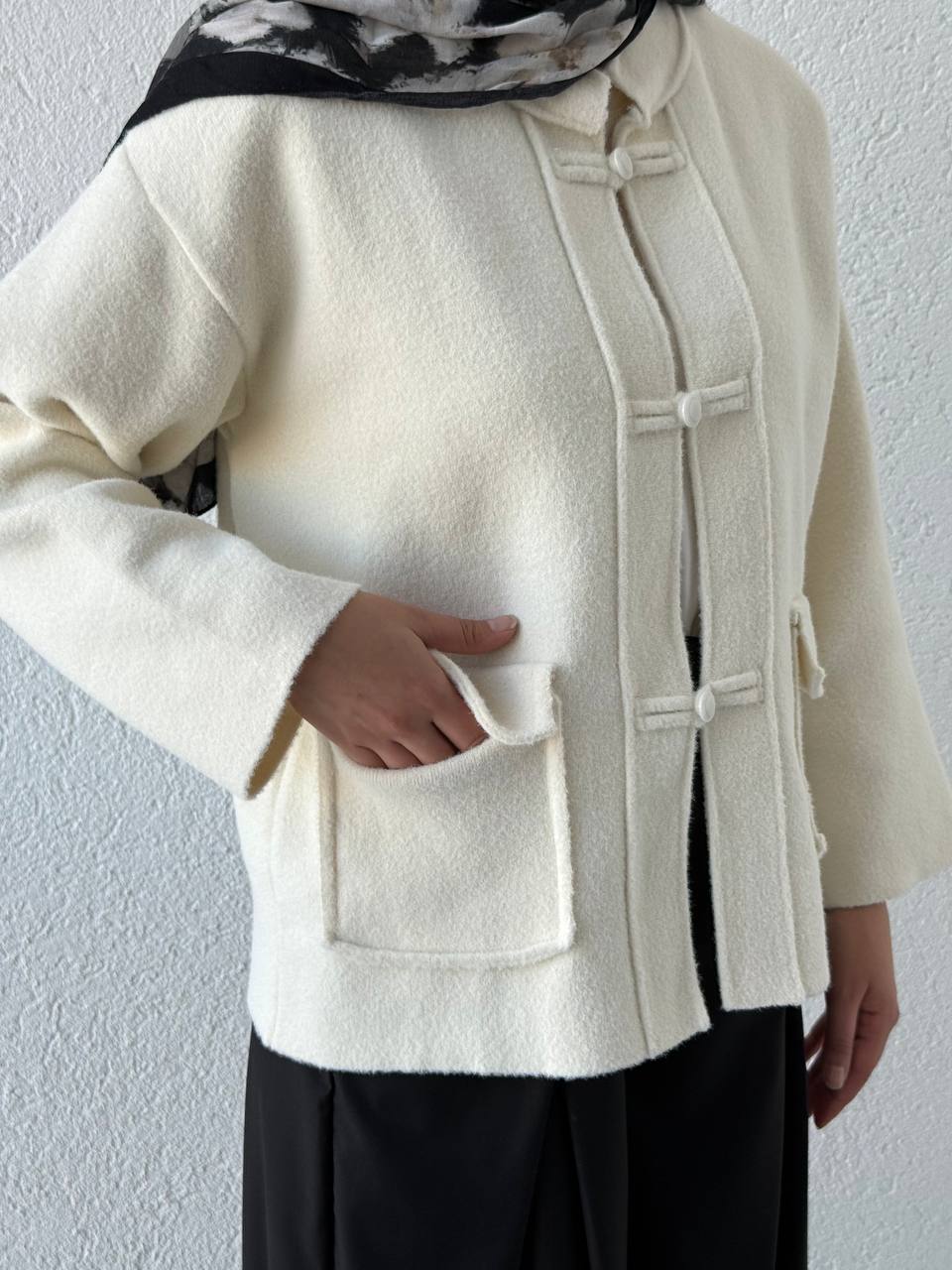 Zr Model Ceket Formunda Biritli Hırka 250607