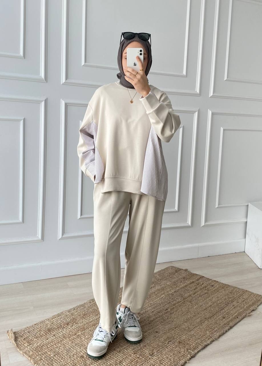 Oysho Kumaş Oversize Garnili Takım