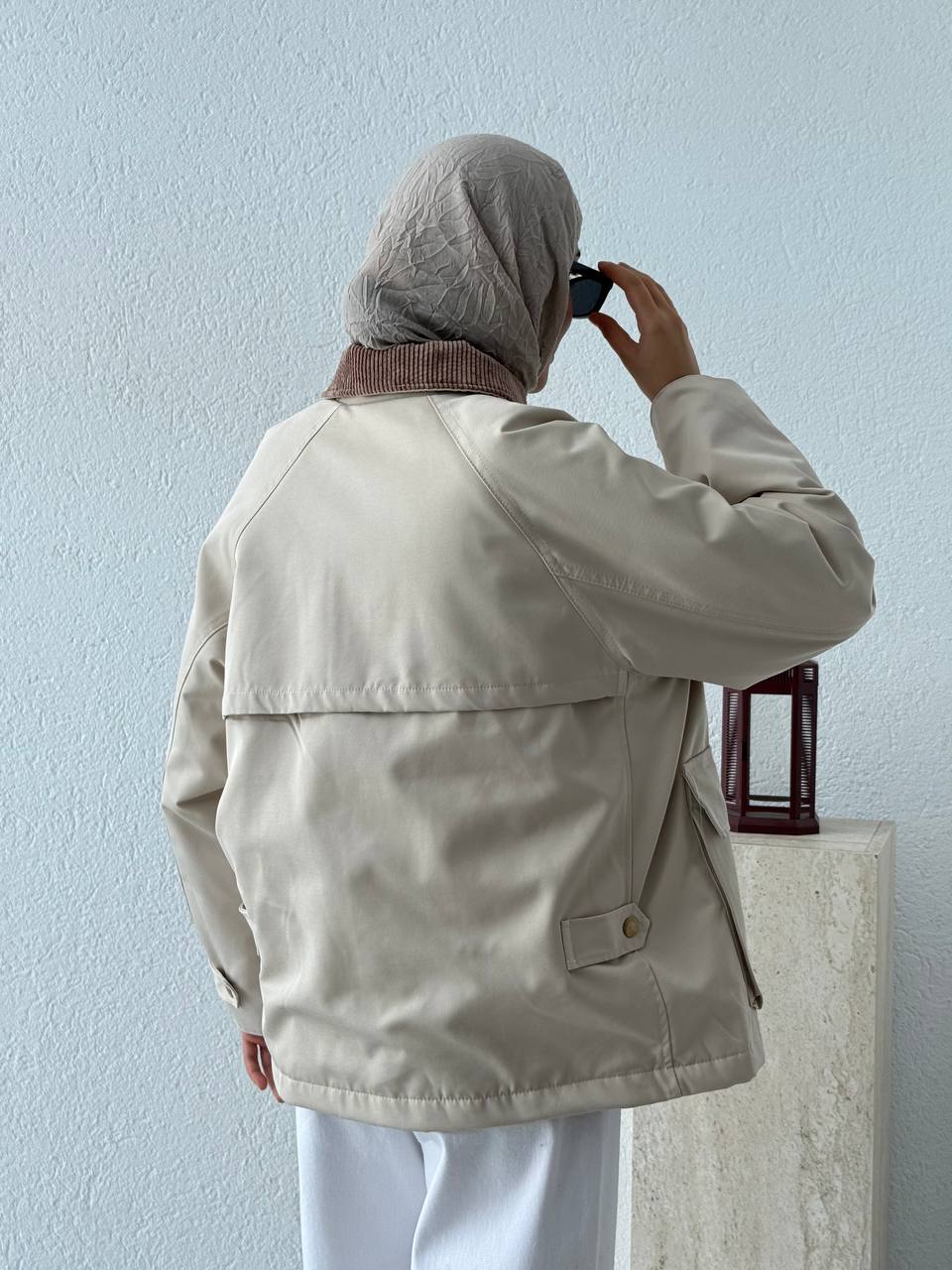 Cepli İçi Kapitone Mont 240213 - Taş