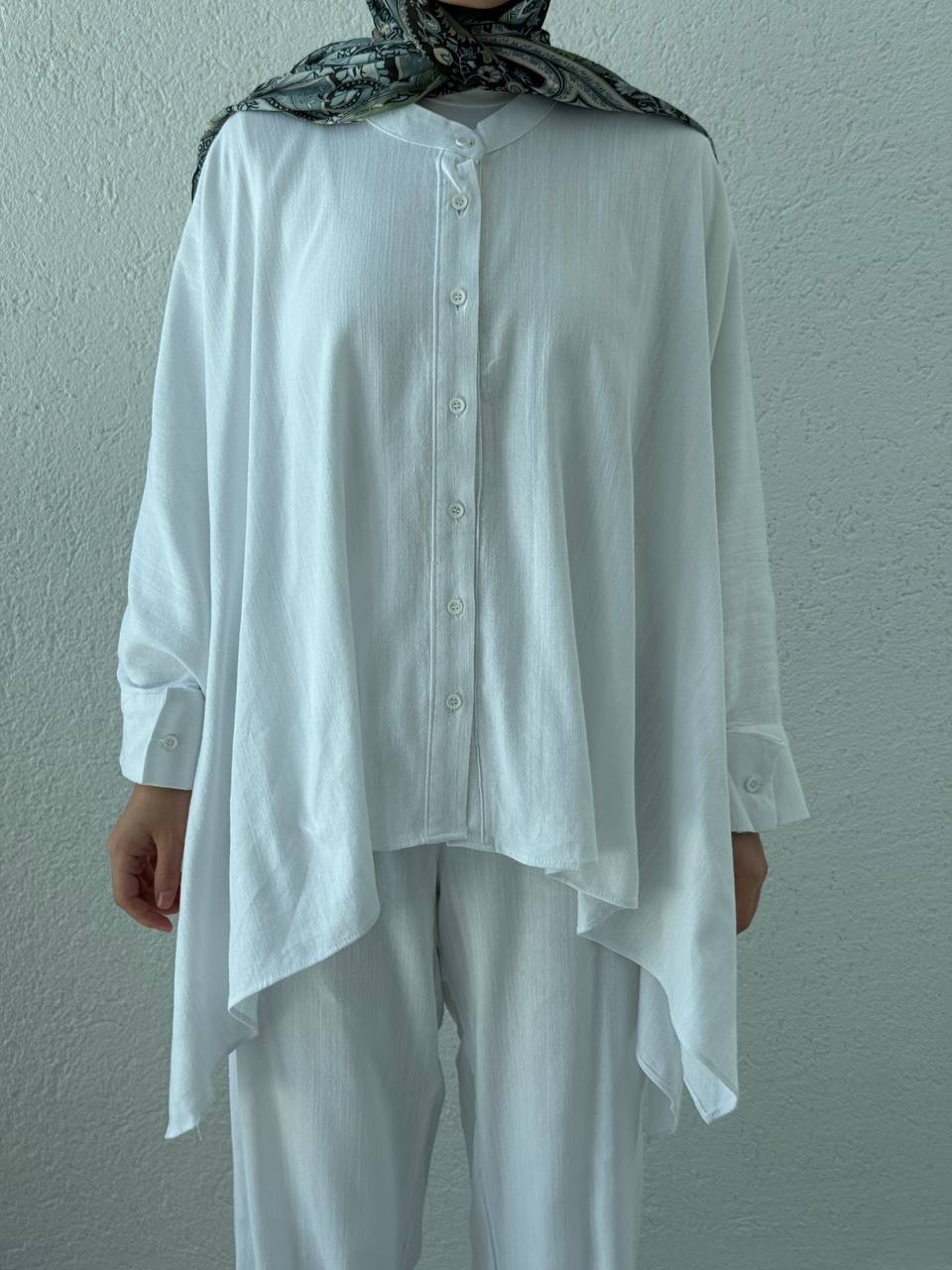 Panço Model PamukluÜ Pantolon Takım - Beyaz