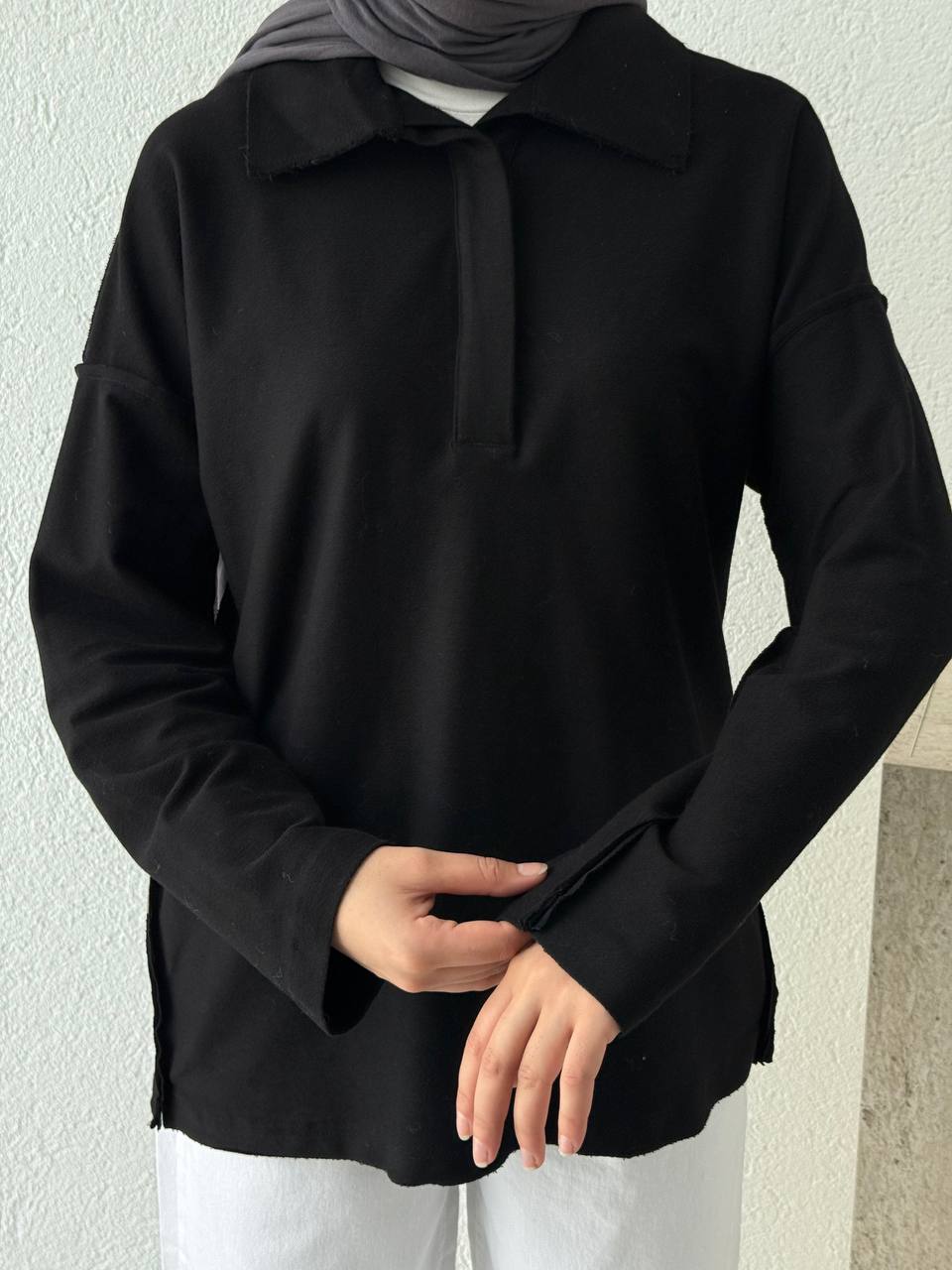 Pis Dikişli Polo Yaka Sweat 0040