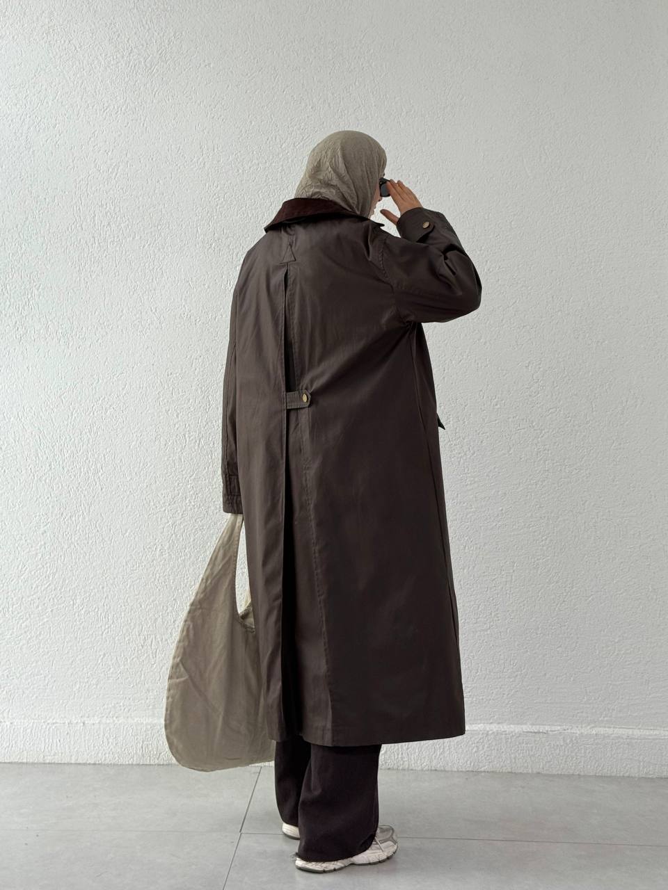 Barbour Uzun Trençkot 0008 - Kahve
