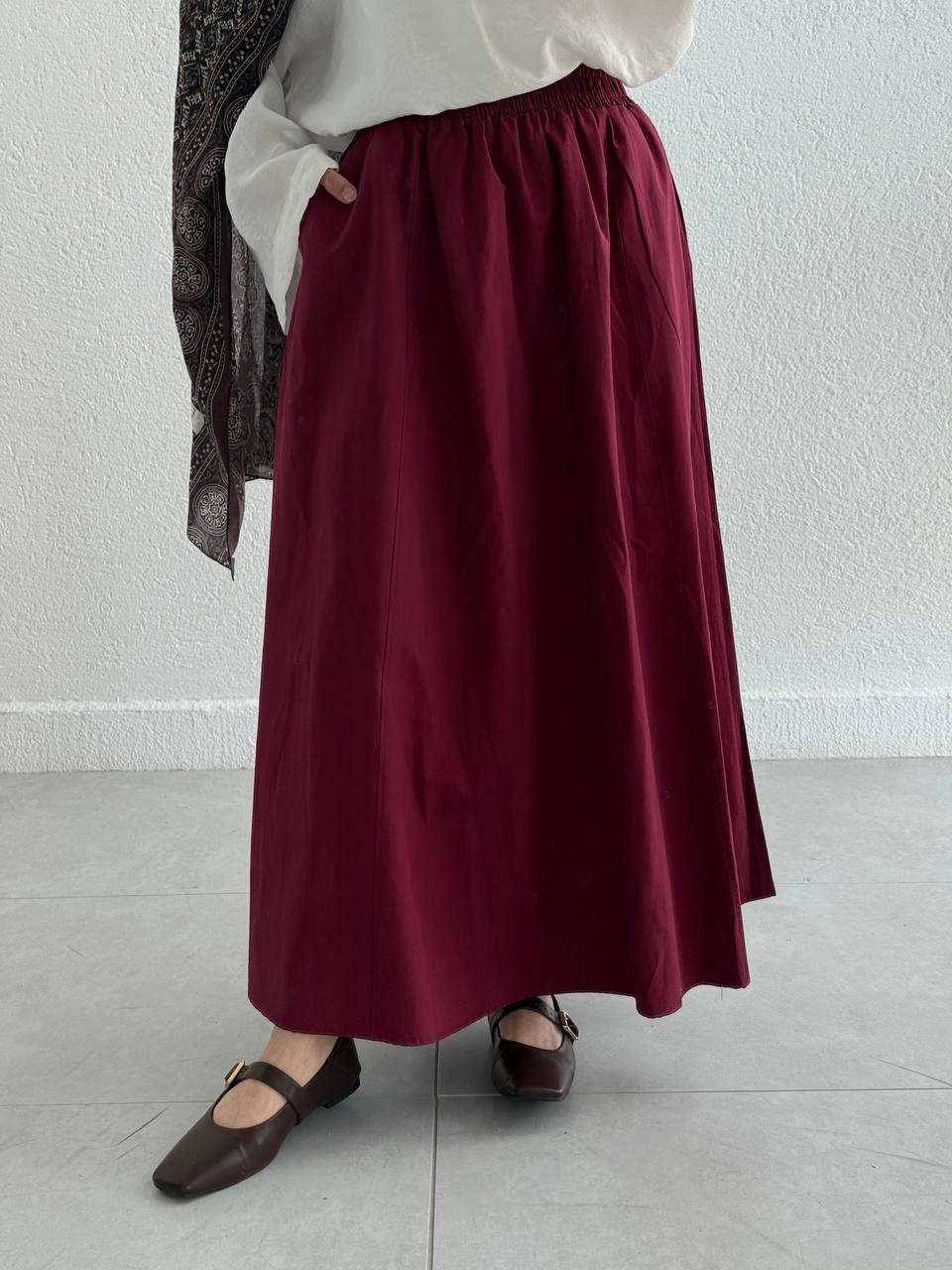 Poplin Etek 5017 - bordo
