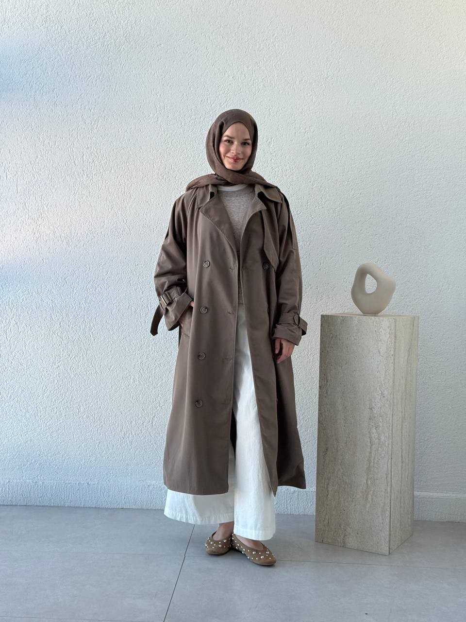 ZR Model Oversize Bel Kemerli Trençkot BKN