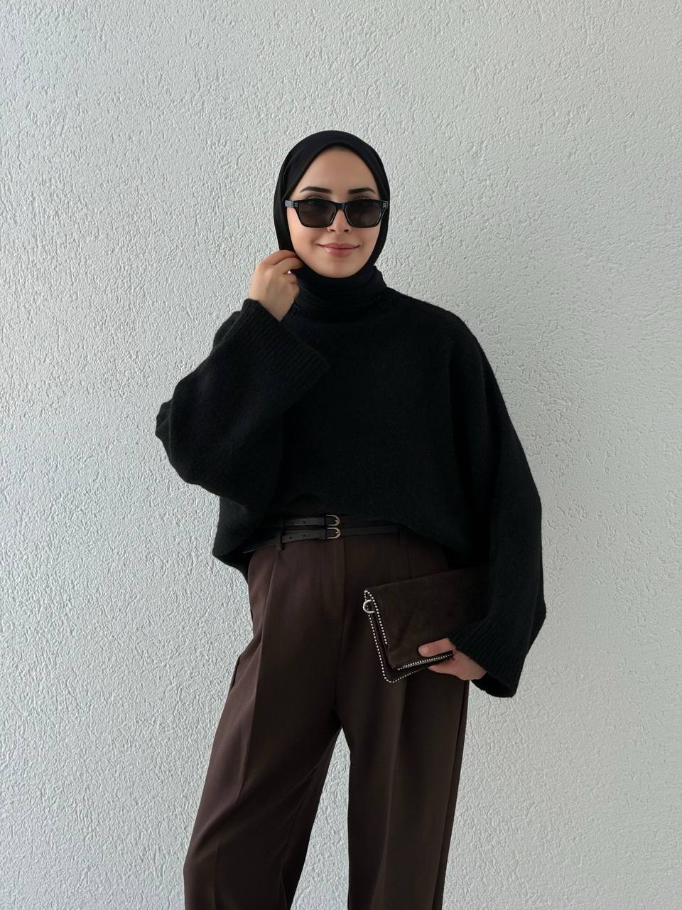 Yarasa Kol Triko Kazak 10817 - Siyah