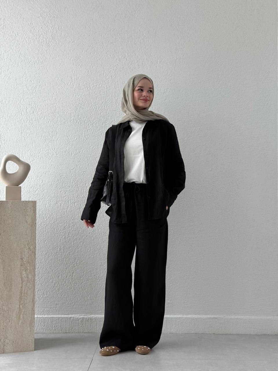 Premium Kalite Keten Bel Lastikli Takım - Siyah