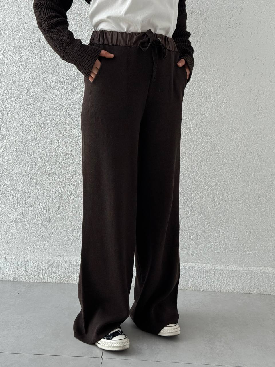 Cep Ve Bel Paraşüt Detay Triko Takım T50 - Kahve