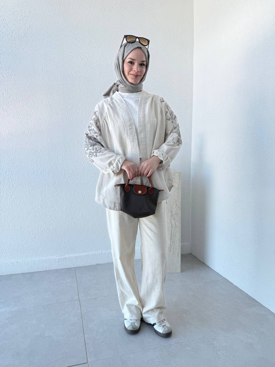 Pullu Keten Kimono 3087