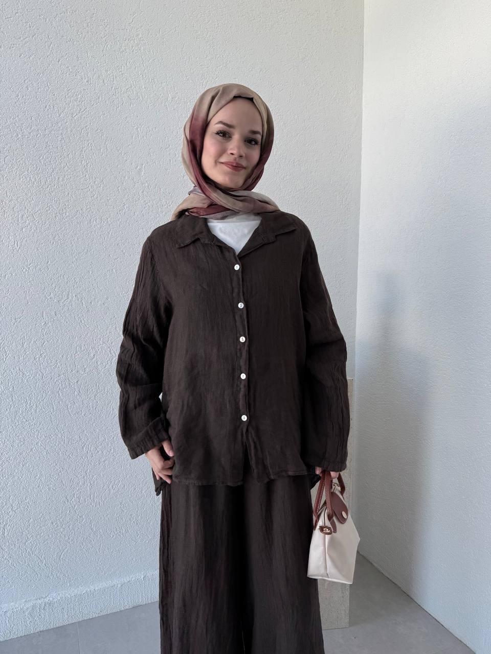 Keten Oversize Takım FLR