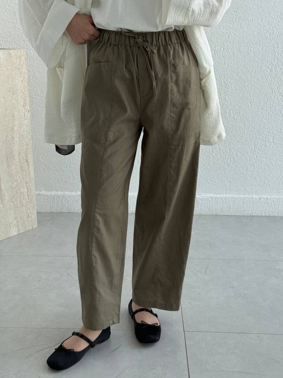 Keten Torba Cepli Keten pantolon