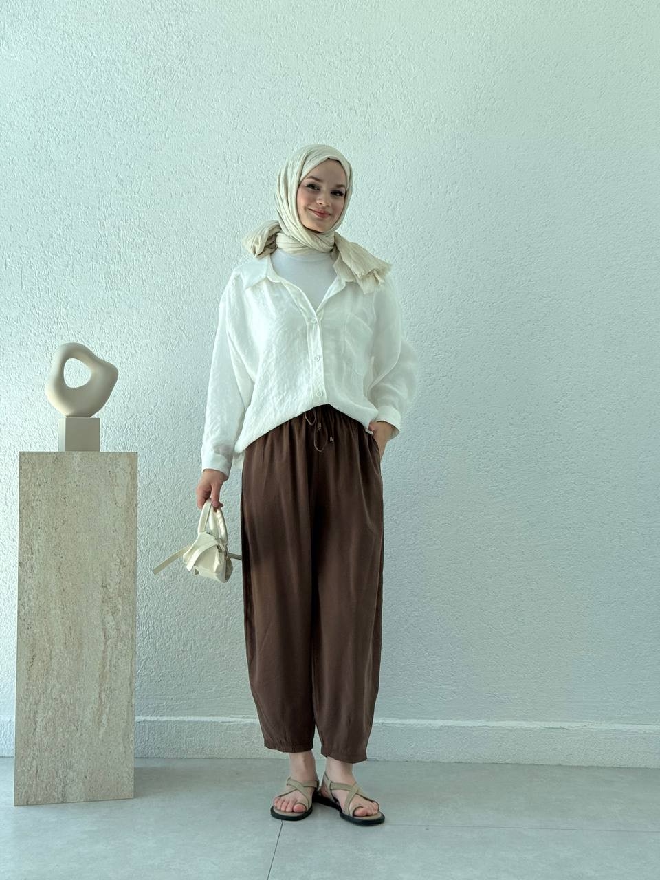Modal Baggy Şalvar Pantolon 51106