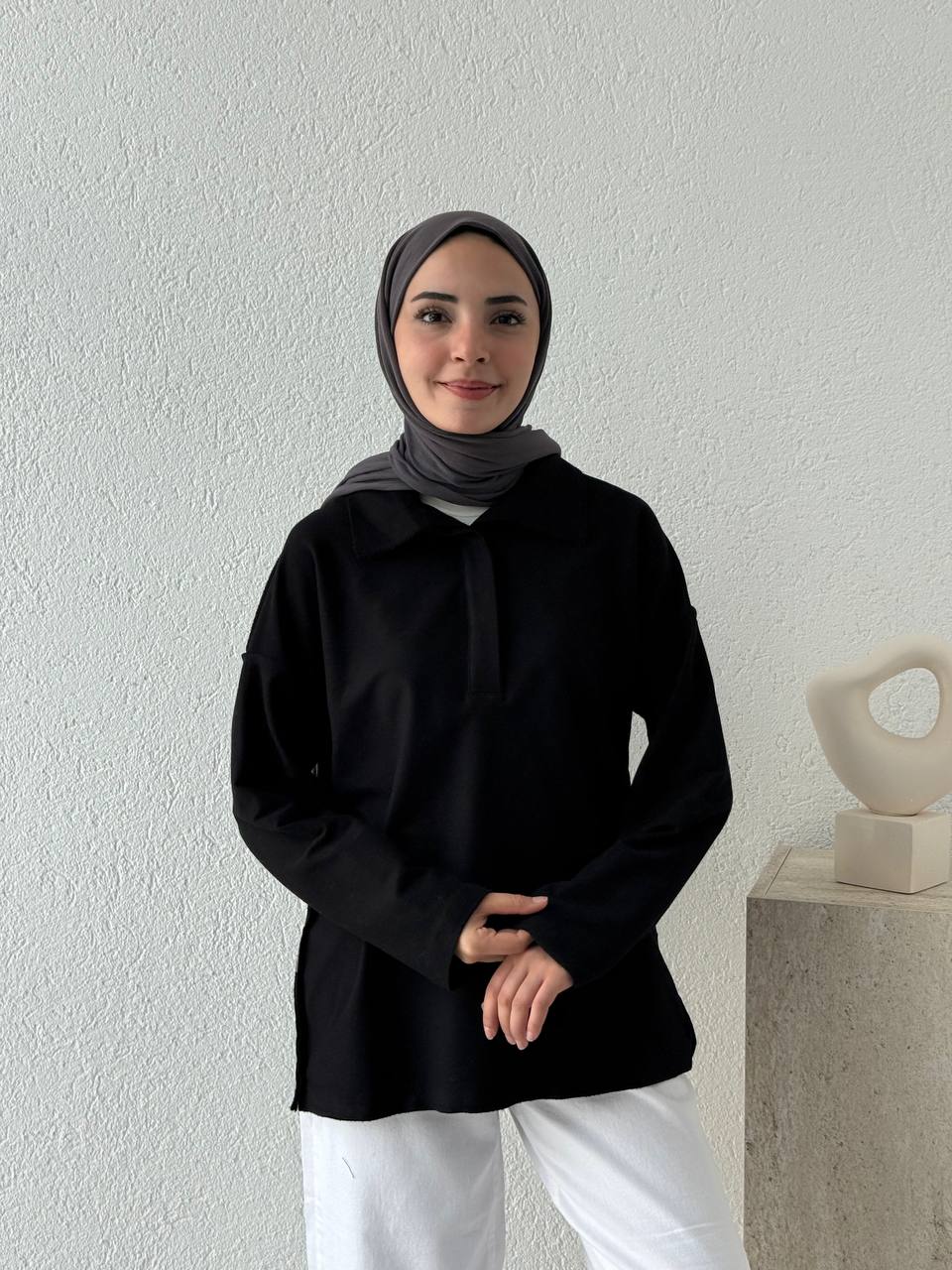 Pis Dikişli Polo Yaka Sweat 0040