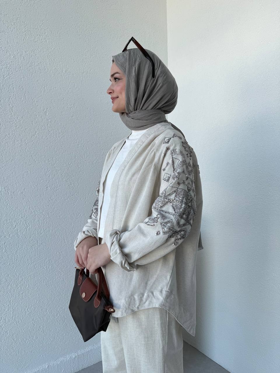 Pullu Keten Kimono 3087