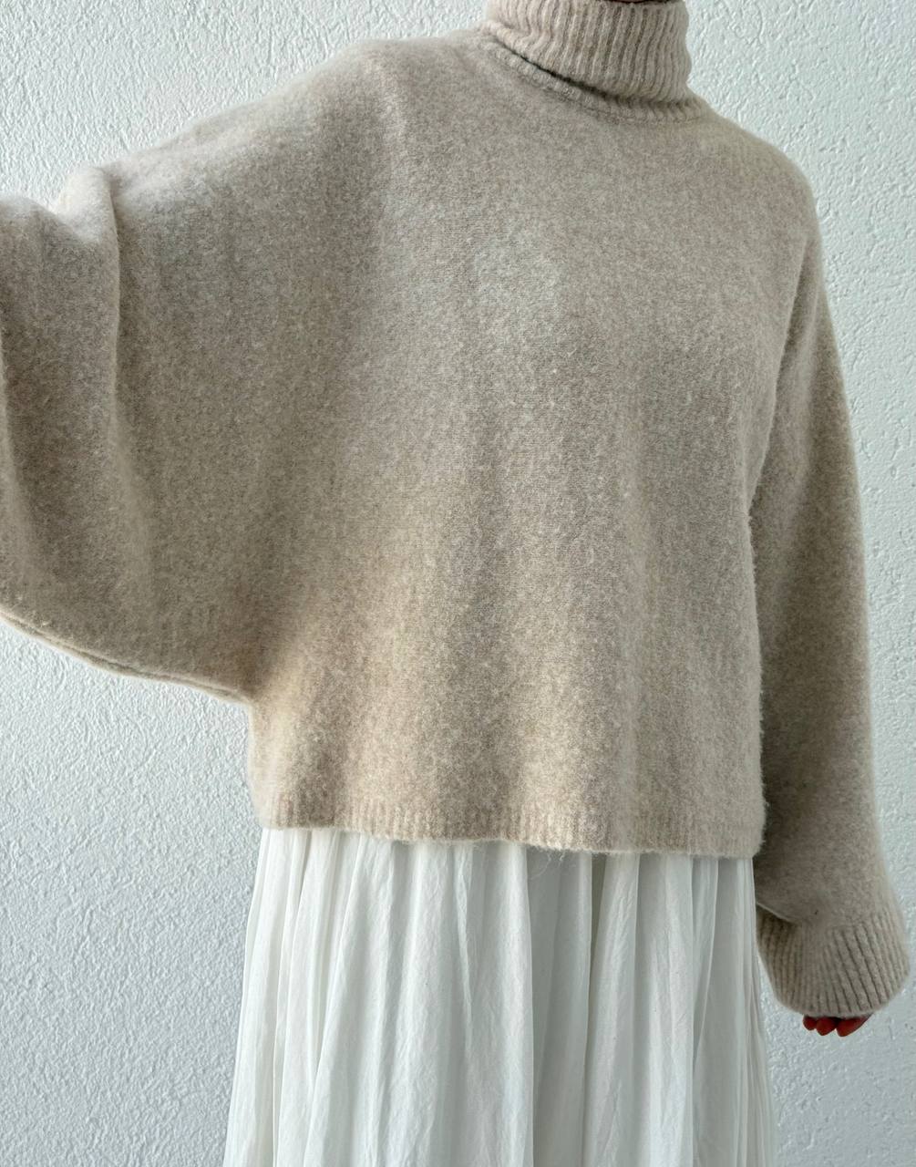 Yarasa Kol Triko Kazak 10817 - Bej