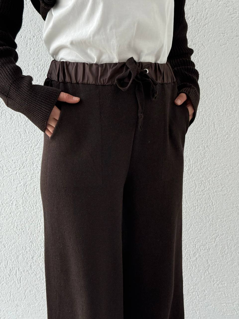 Cep Ve Bel Paraşüt Detay Triko Takım T50 - Kahve