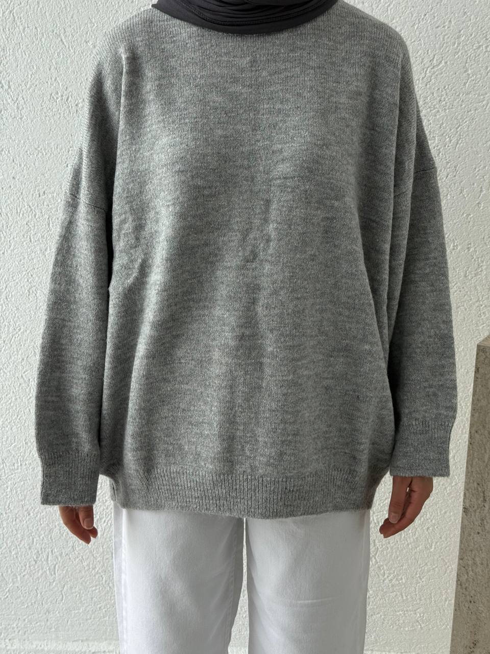 Pinterest Seyyar Atkılı Kazak - Gri