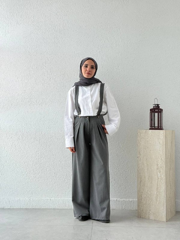 Slopet Poliviskon Kumaş Pantolon  - Gri