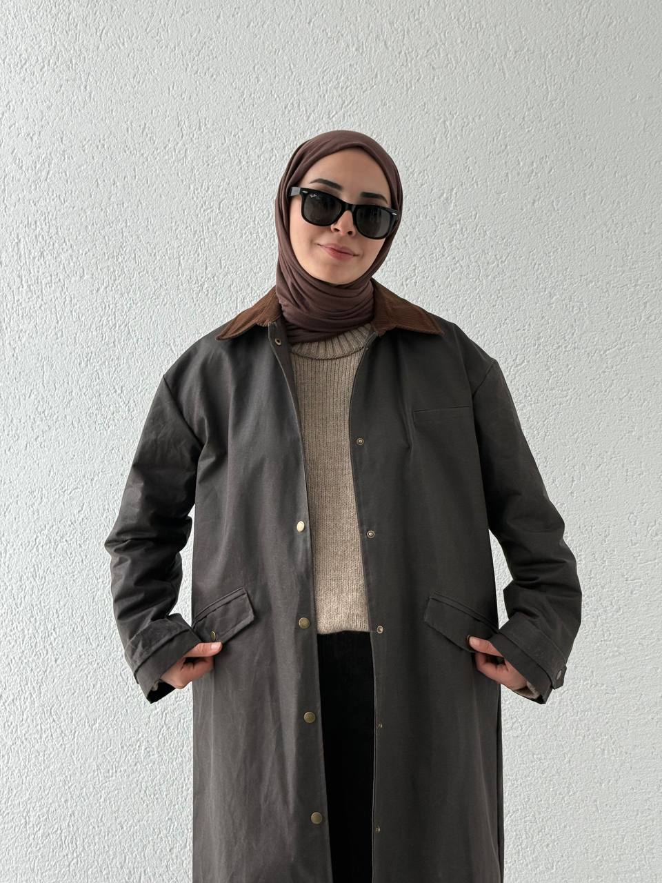Barbour Kadife Yaka B Kalite Trenç FL 250605