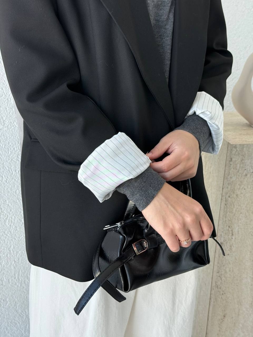 Poliviskon İçi Astarlı Blazer Ceket