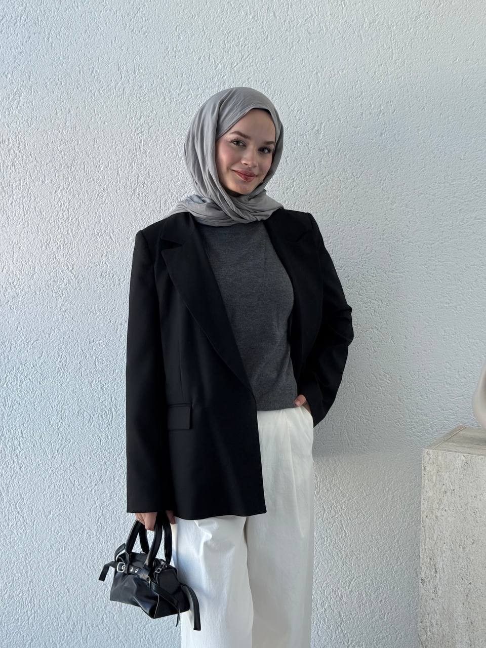 Poliviskon İçi Astarlı Blazer Ceket