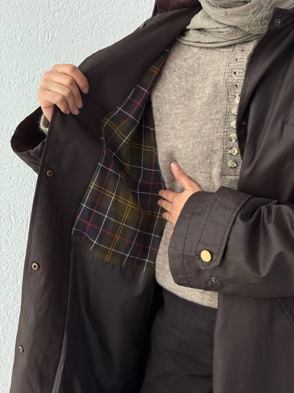 Barbour Uzun Trençkot 0008 - Kahve