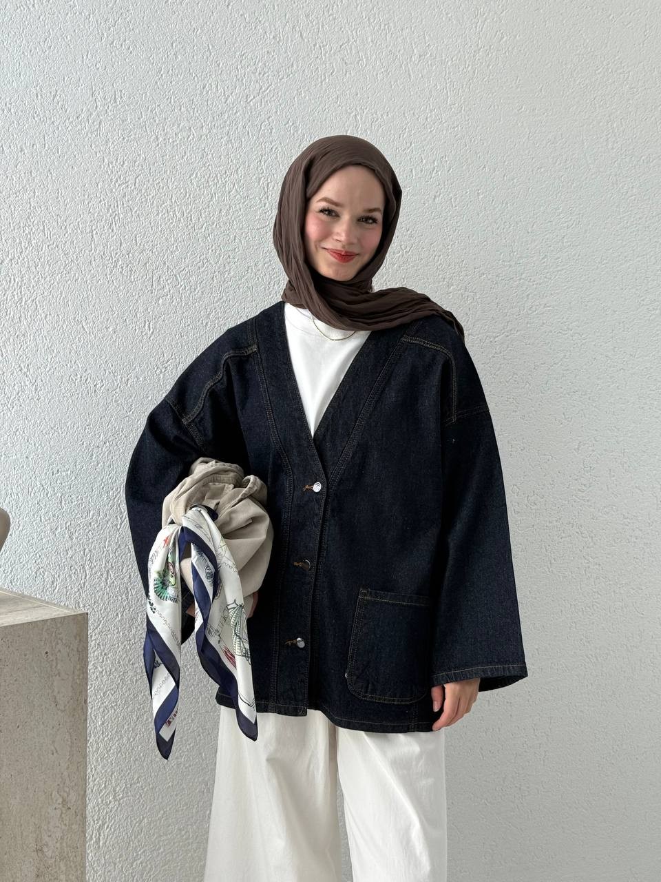 İki Cepli Kot Ceket 922
