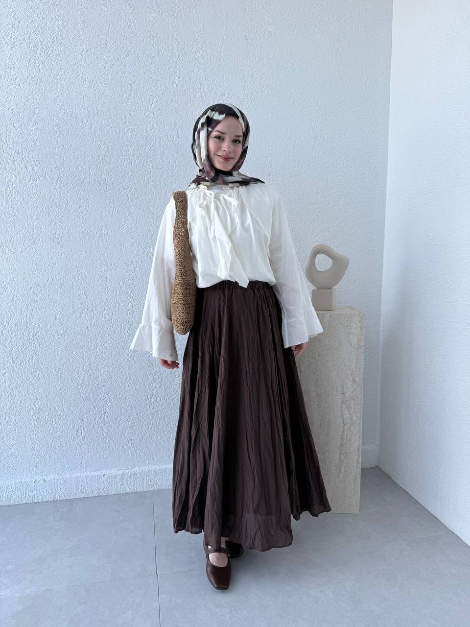 Zara Model Vual Fırfırlı Gömlek 2036 - Beyaz