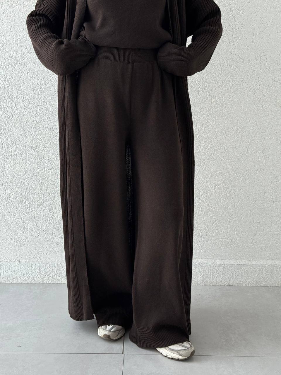 Üçlü Triko Takım T53 - Kahve