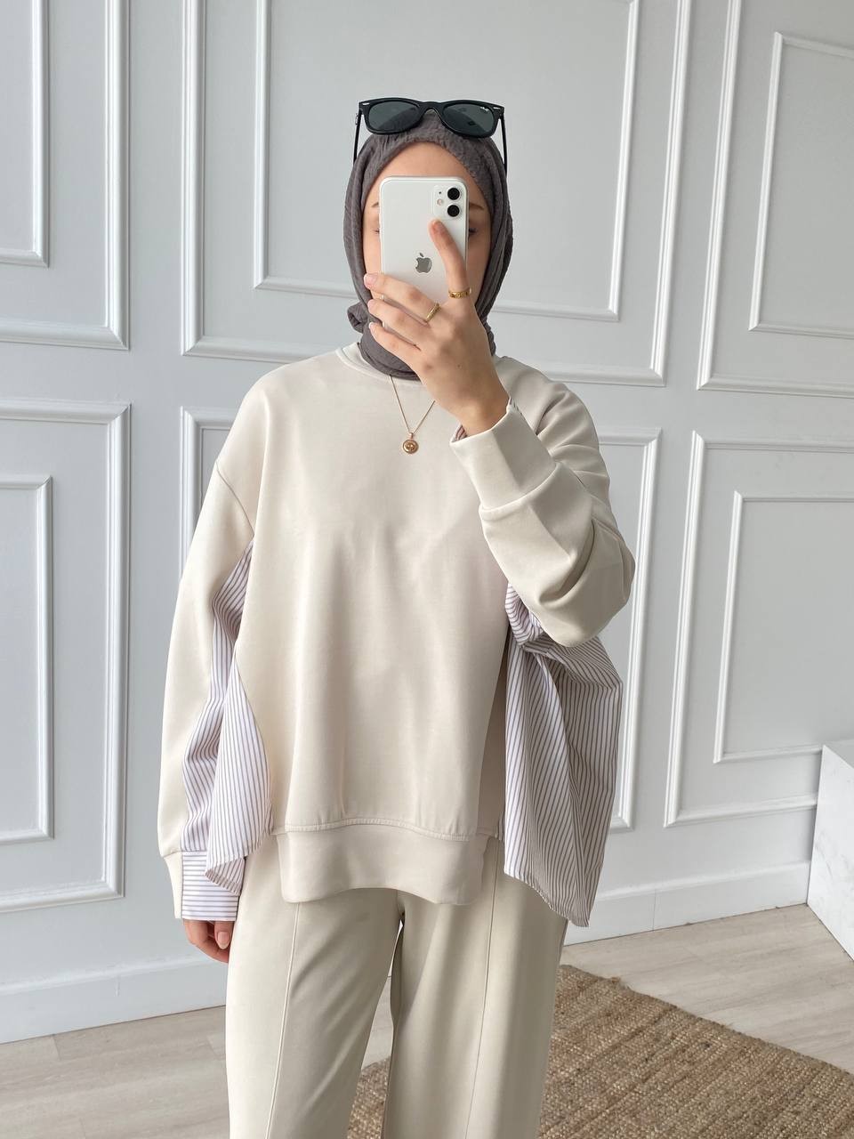 Oysho Kumaş Oversize Garnili Takım