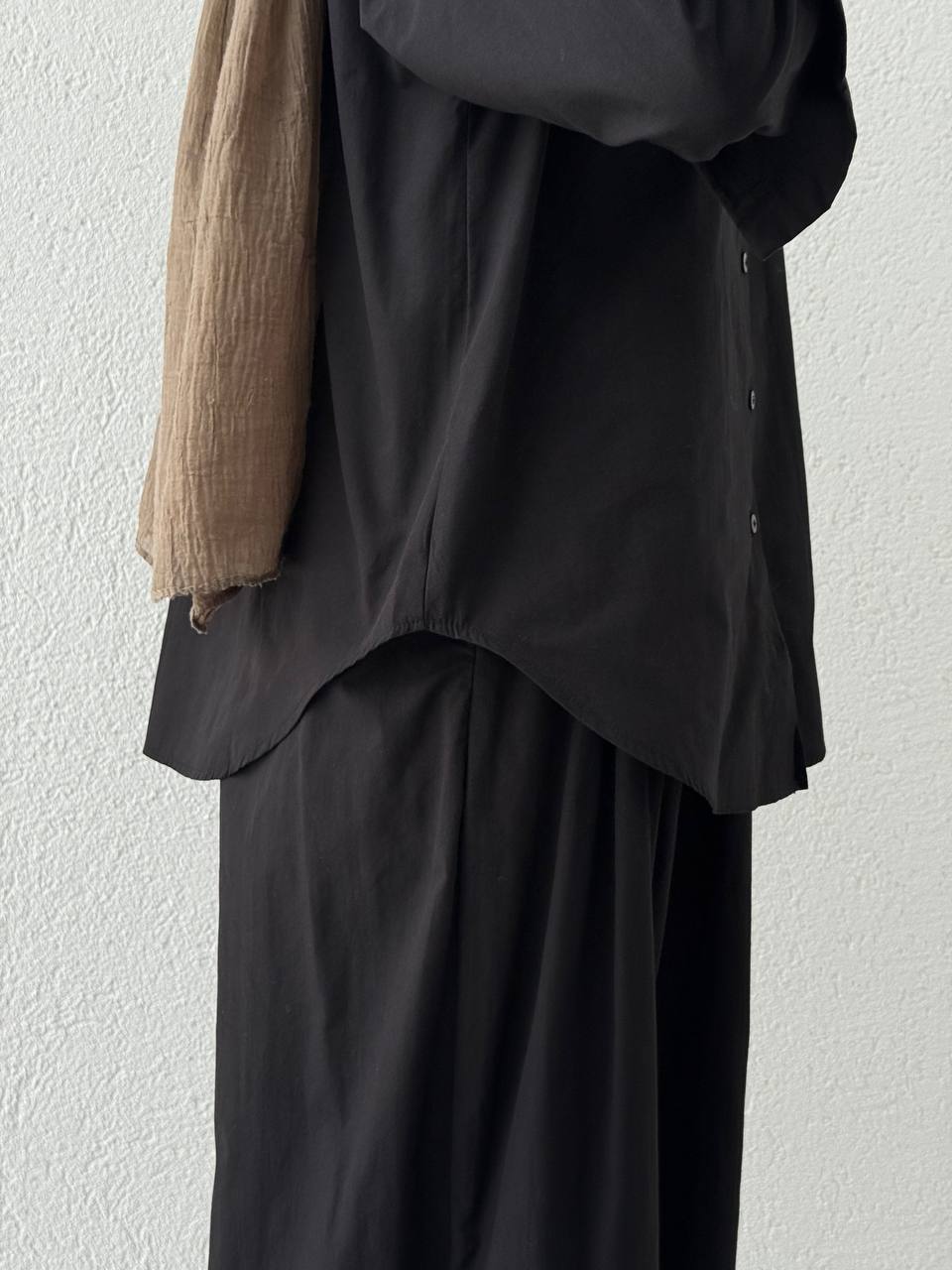 Poplin Etek Pantolonlu Takım 51005  - Siyah