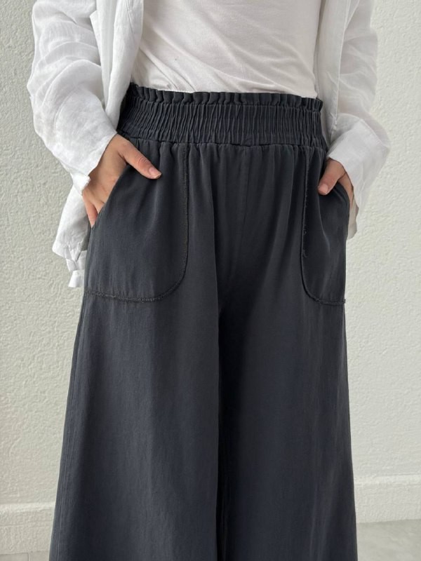 Gabardin Etek Pantolon - Antrasit
