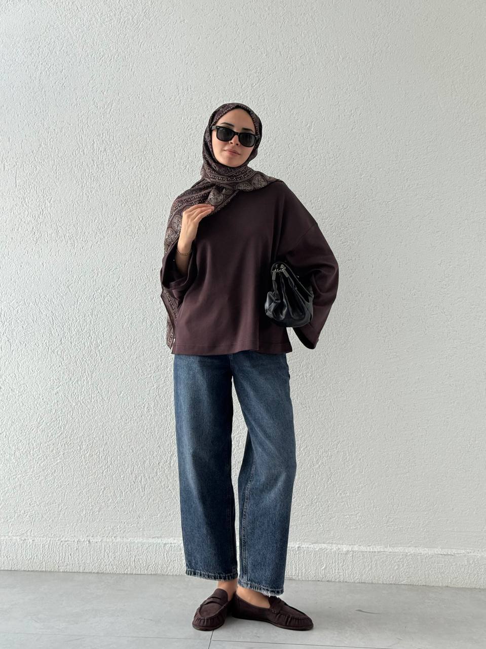 Dik Yaka Oversize Double Kol Sweat 