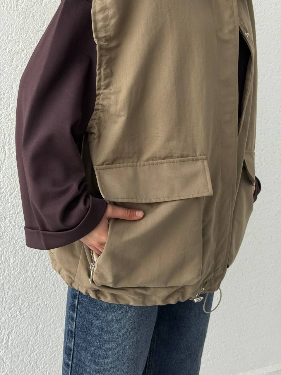 Zara Model Kol Lastik Detaylı Yelek